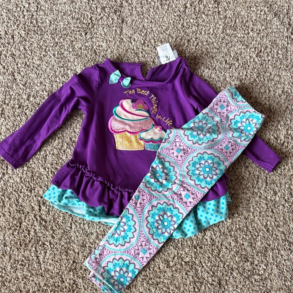 Emily Rose Purple and Pink Cupcake Kids Matching Set